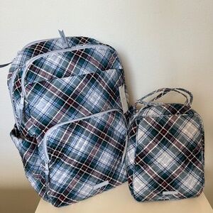 NWT Vera Bradley Essential Large Backpack & Lunch Bunch Lunch Bag